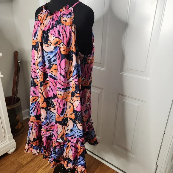 Tommy Hilfiger Pink and Orange Midi Dress - Picture 7 of 8